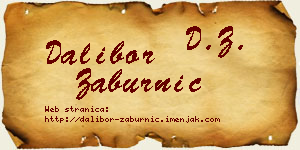 Dalibor Zaburnić vizit kartica